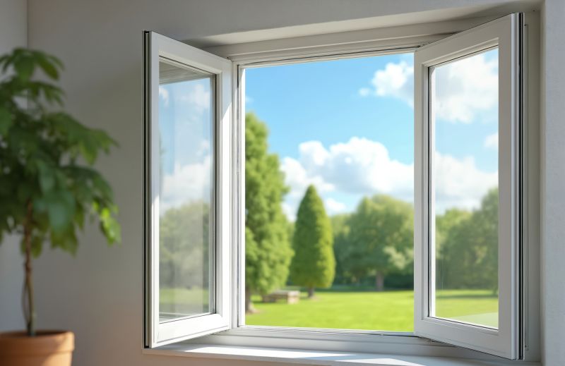Casement Windows with Opened Frames